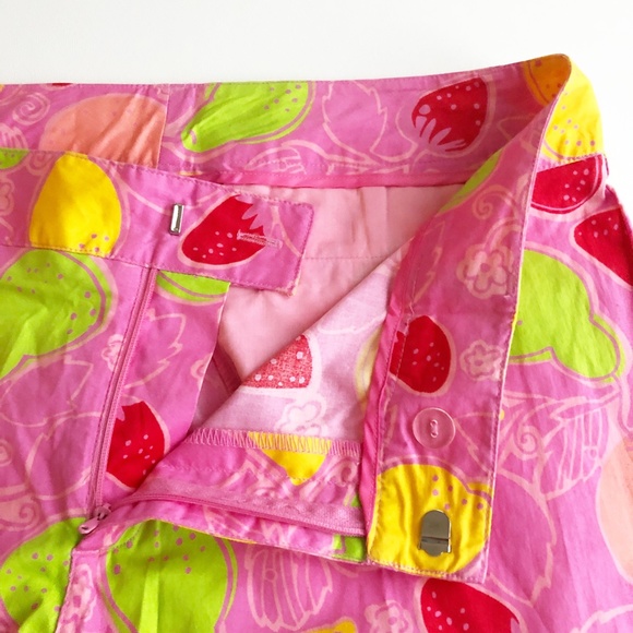 NWT Lilly Pulitzer Rachael Capri in Hibiscus Marzipan Colorful Fruit Pink Sz 4 - Picture 2 of 10